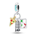Amarante Jewelry Pisa Tower Italy Pizza Luminous Dangle Charm