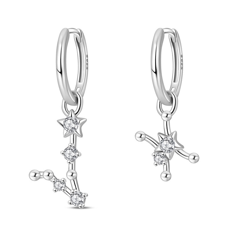 Amarante Jewelry Pisces Constellation Zodiac Hoop Earrings