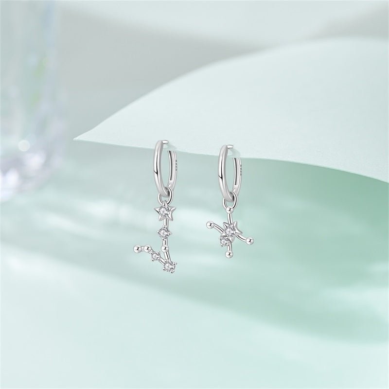 Amarante Jewelry Pisces Constellation Zodiac Hoop Earrings
