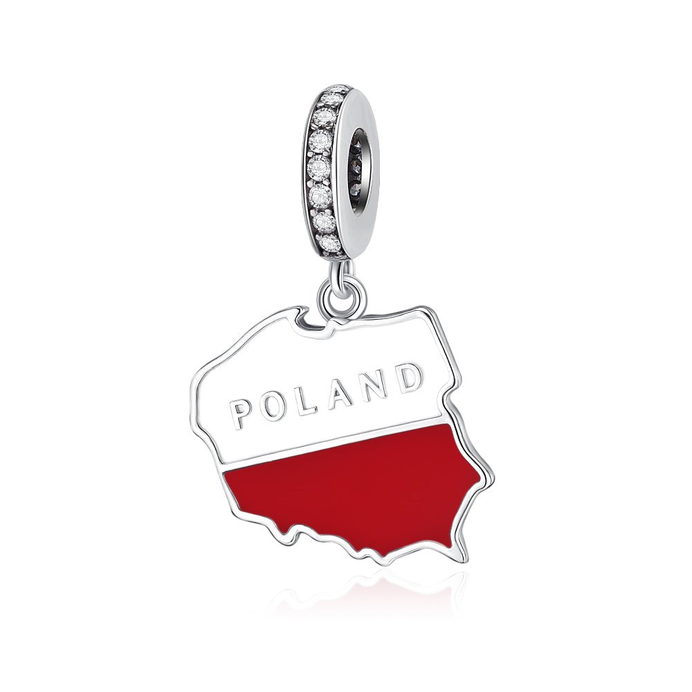 Amarante Jewelry Poland Map Dangle Charm