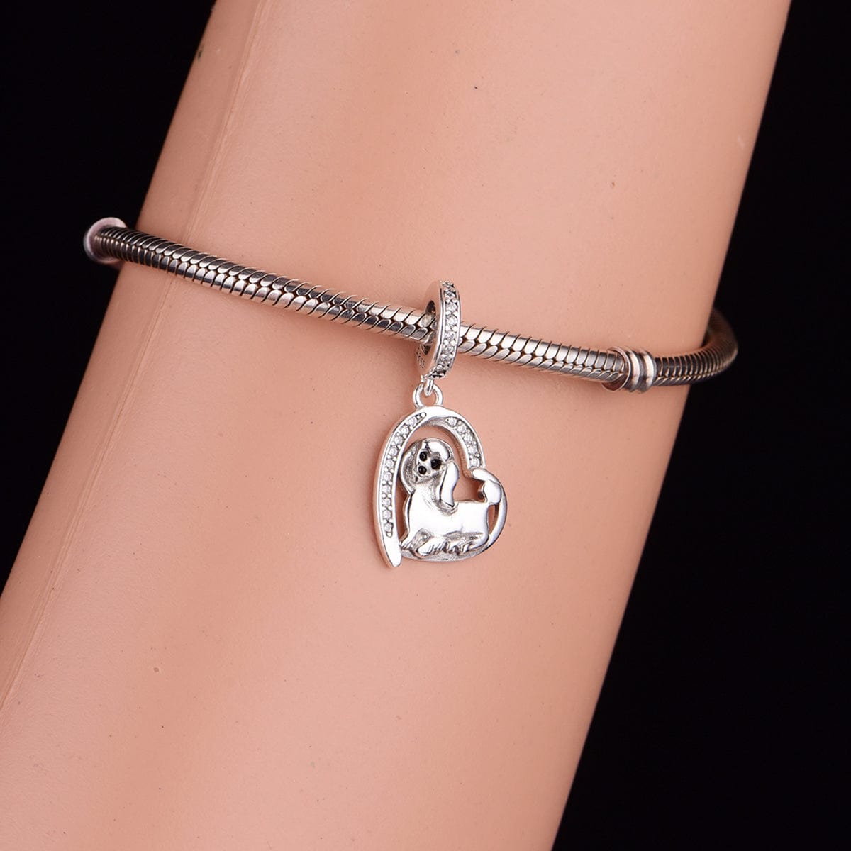 Amarante Jewelry Poodle Puppy Heart Charm