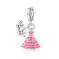 Amarante Jewelry Princess Dress & Tiara Double Dangle Charm