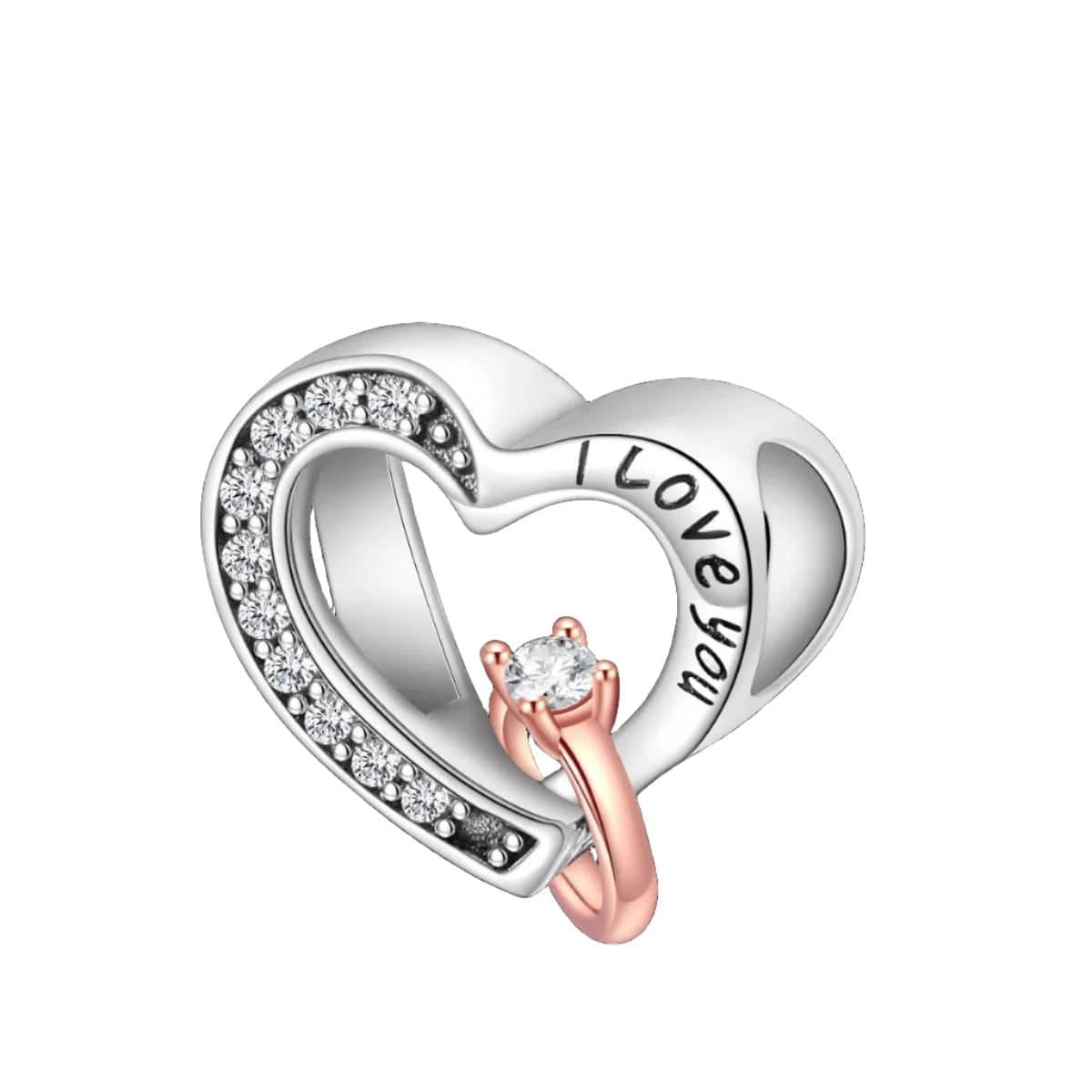 Amarante Jewelry Promise Ring Heart Charm
