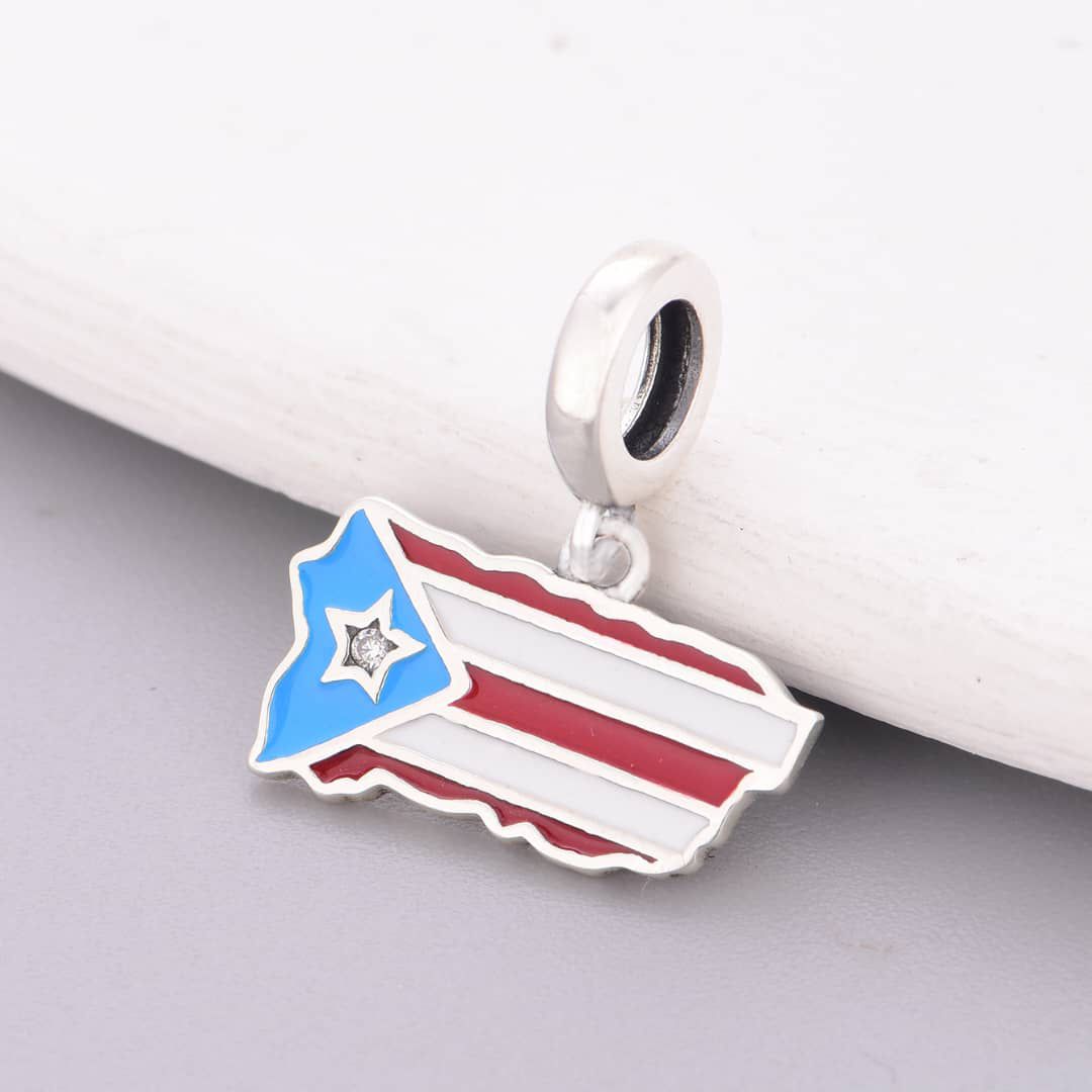 Amarante Jewelry Puerto Rico Map Dangle Charm