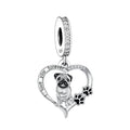 Amarante Jewelry Pug Heart Love Charm