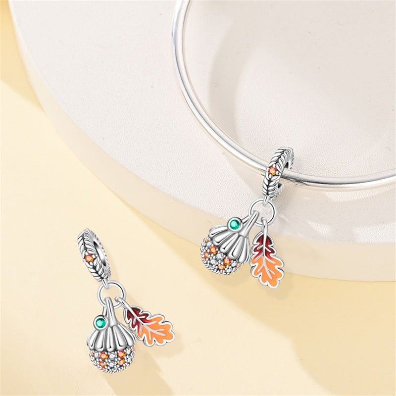 Amarante Jewelry Pumpkin & Autumn Leaf Dangle Charm