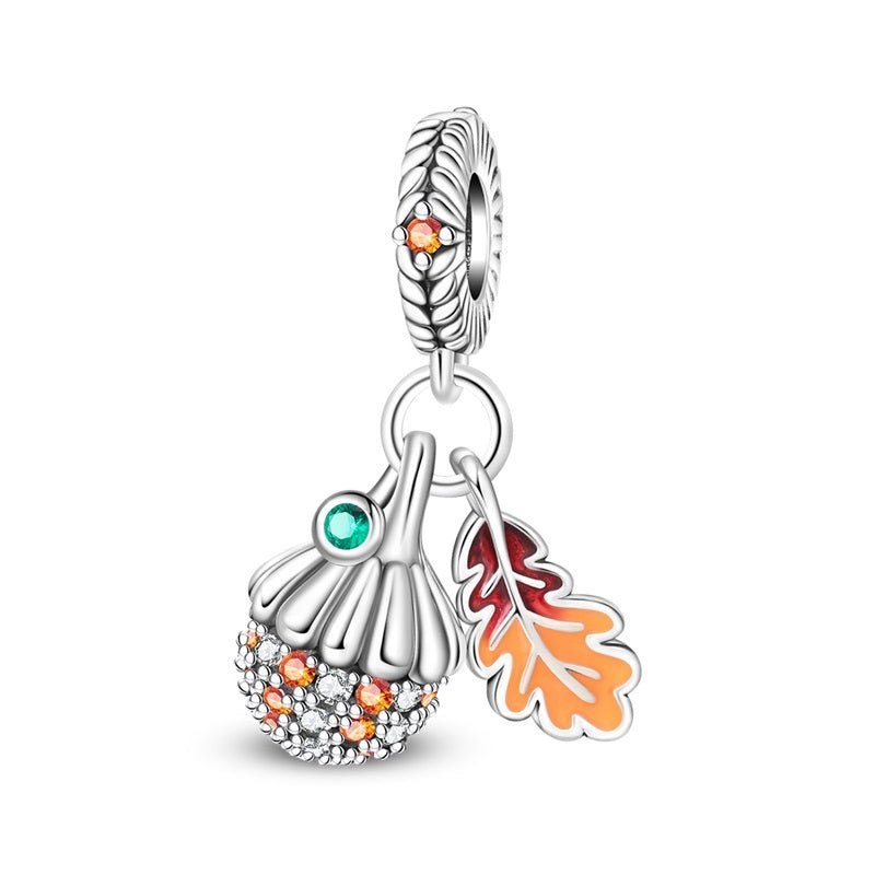 Amarante Jewelry Pumpkin & Autumn Leaf Dangle Charm