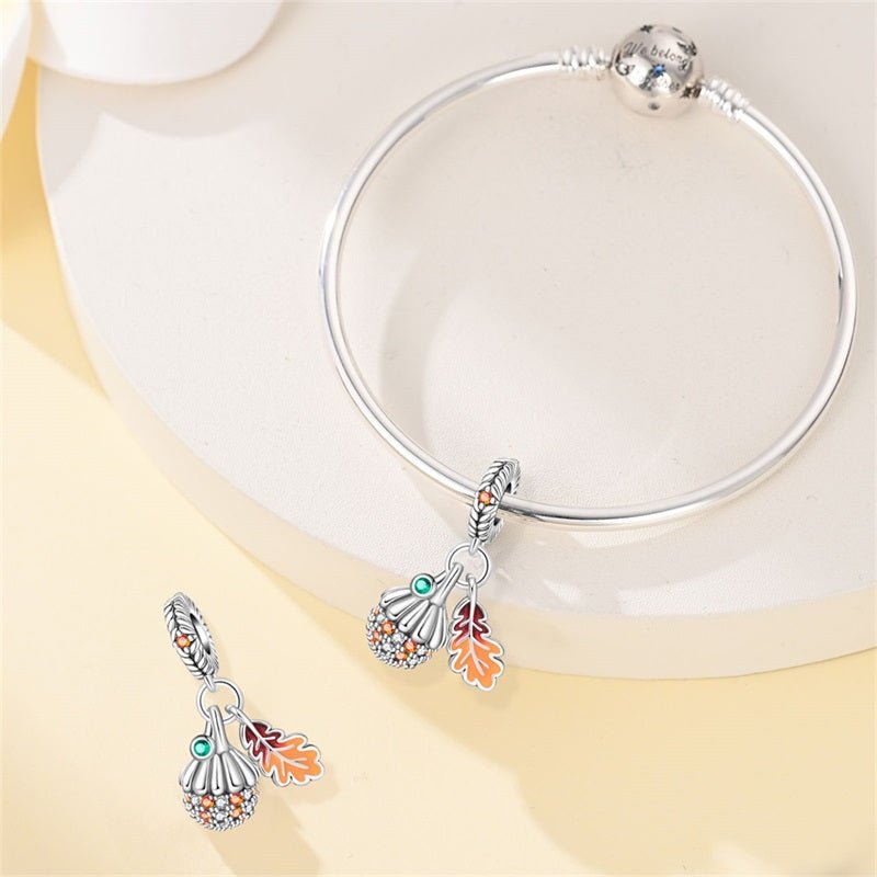 Amarante Jewelry Pumpkin & Autumn Leaf Dangle Charm