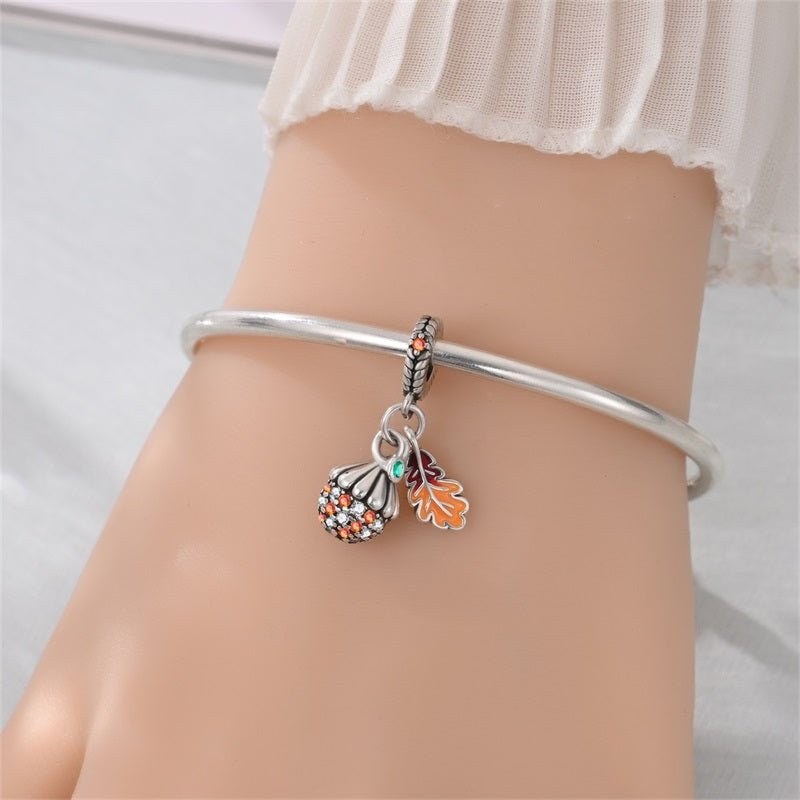 Amarante Jewelry Pumpkin & Autumn Leaf Dangle Charm