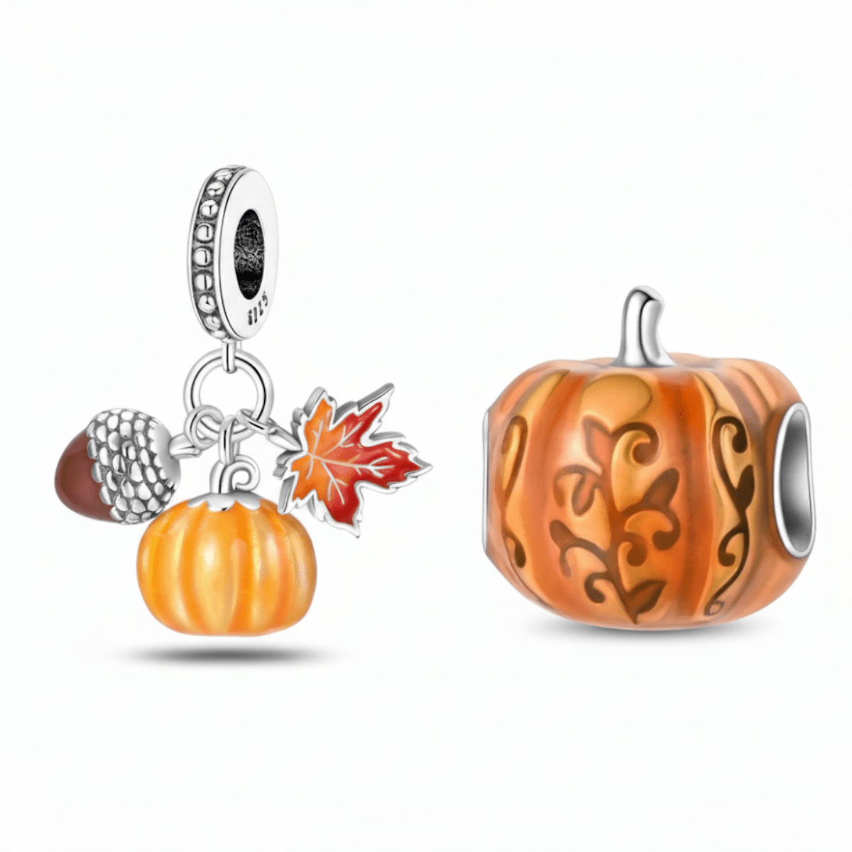 Amarante Jewelry Pumpkin Harvest Charm Duo