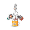Amarante Jewelry Pumpkin Spice Mug with Chocolate & Sunflower Dangle Charm