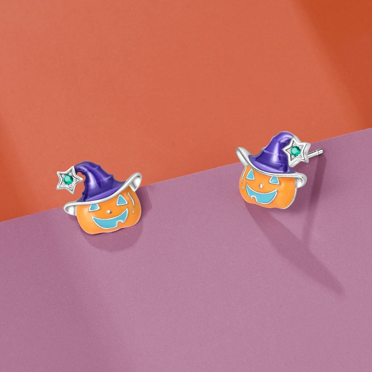 Amarante Jewelry Pumpkin Witch Earrings