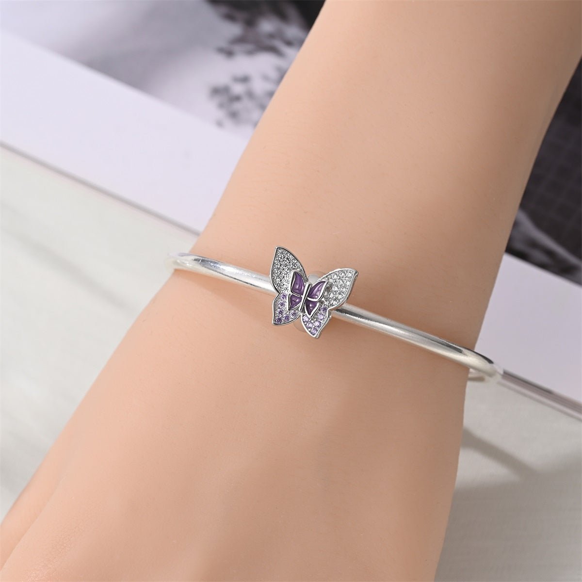 Amarante Jewelry Purple Butterfly Sparkle Charm