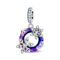 Amarante Jewelry Purple Crystal Snowflake Dangle Charm