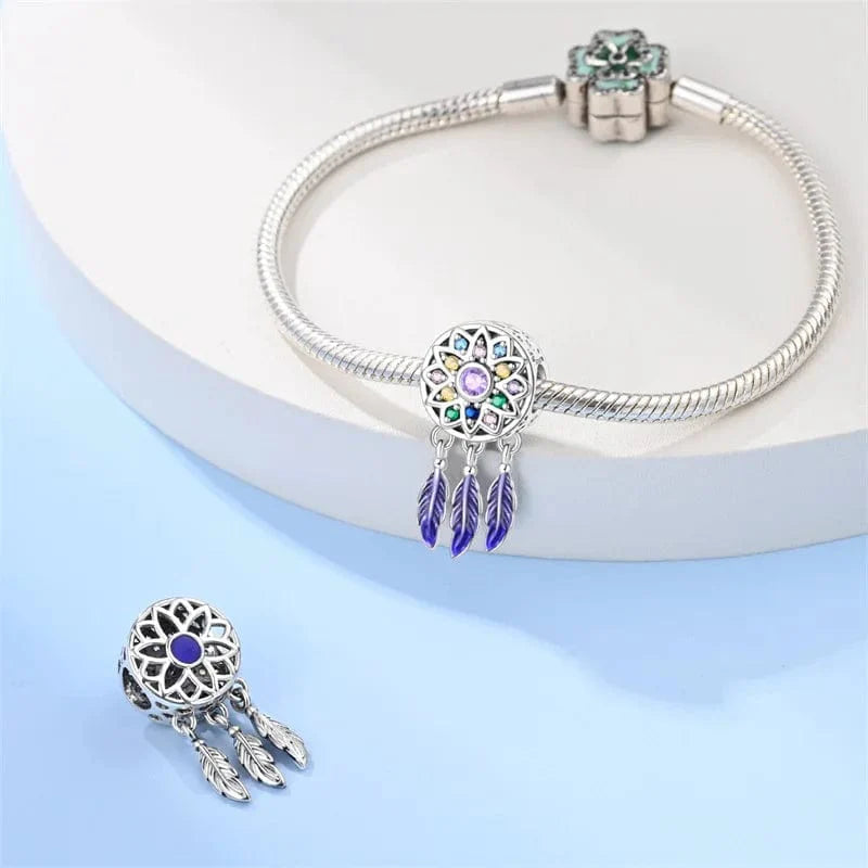 Amarante Jewelry Purple Feather Dreamcatcher Charm