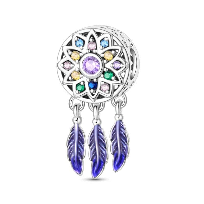 Amarante Jewelry Purple Feather Dreamcatcher Charm