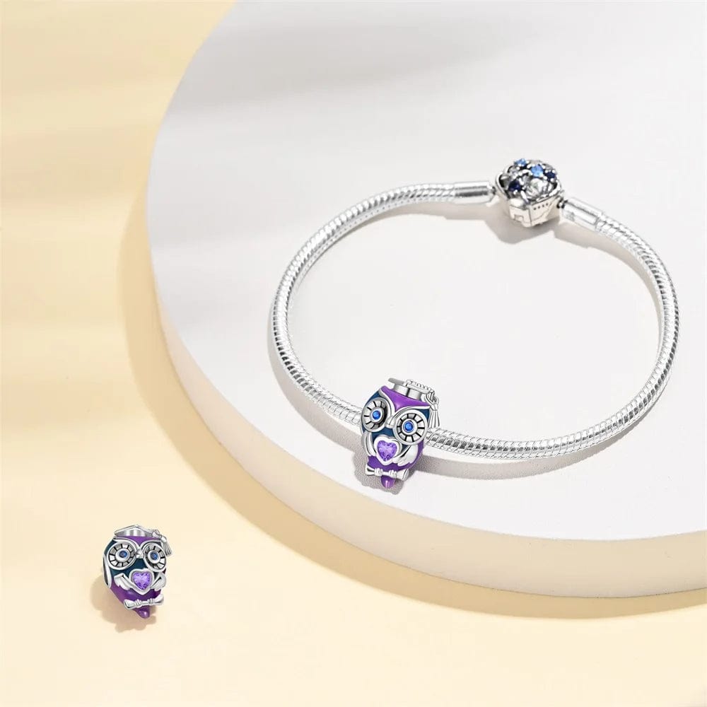 Amarante Jewelry Purple Graduation Owl Charm