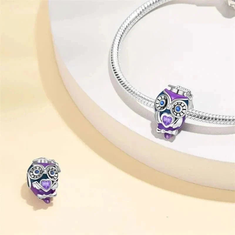 Amarante Jewelry Purple Graduation Owl Charm