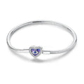 Amarante Jewelry Purple Heart Evil Eye Charm Bracelet