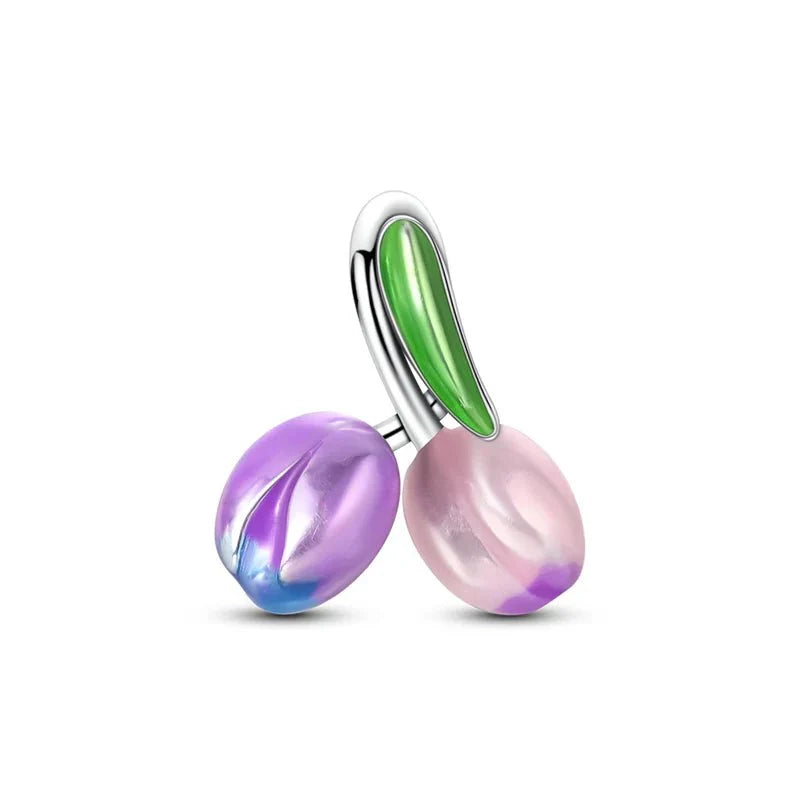 Amarante Jewelry Purple & Pink Tulip Duo Charm