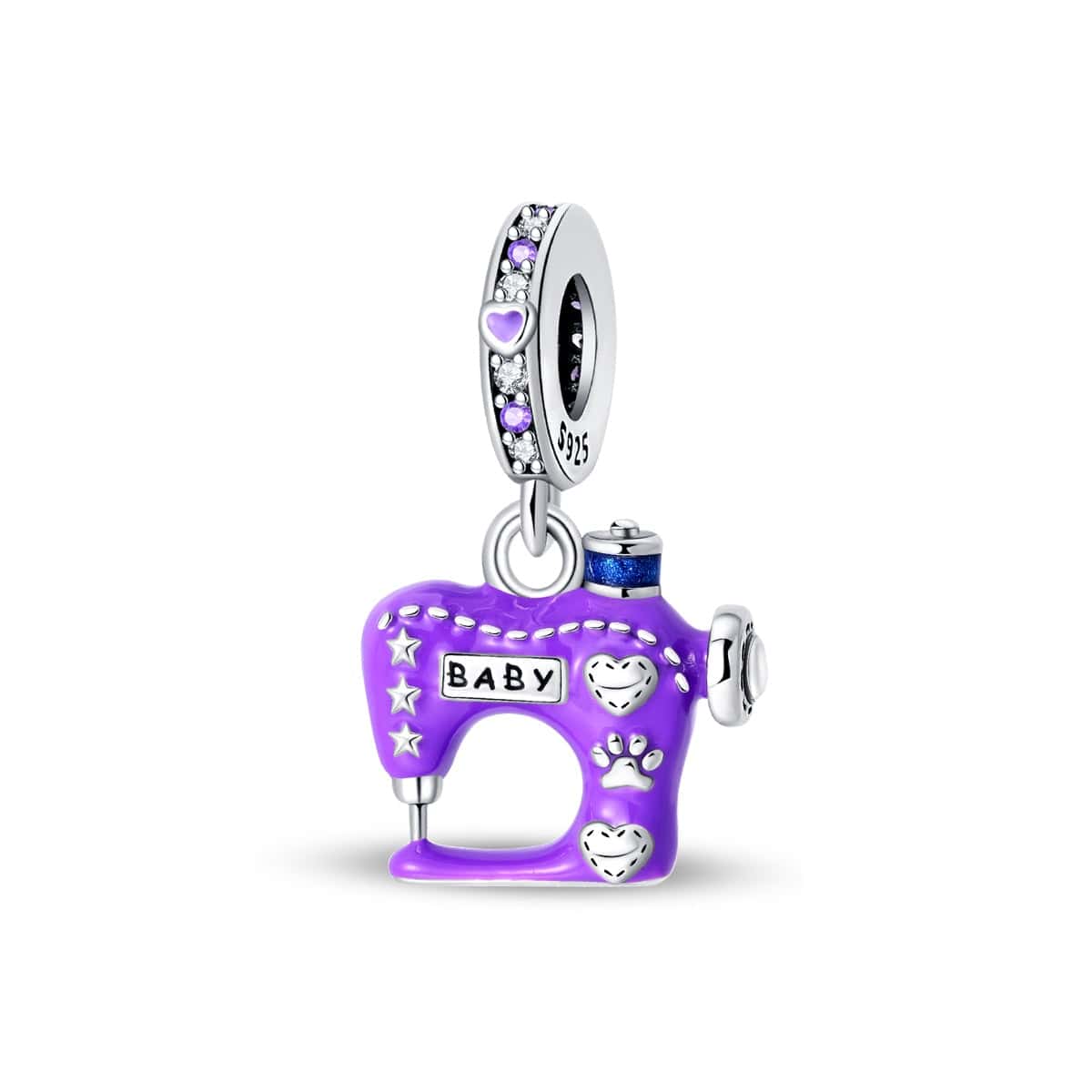 Amarante Jewelry Purple Sewing Machine Charm