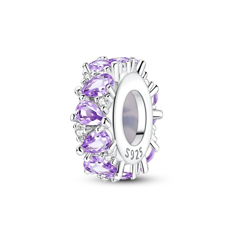 Amarante Jewelry Purple Teardrop Crystal Spacer Charm