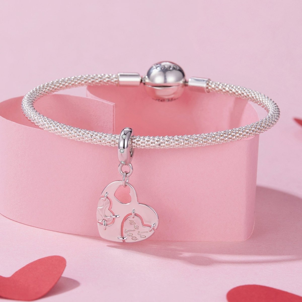 Amarante Jewelry Puzzle Heart Dangle Charm