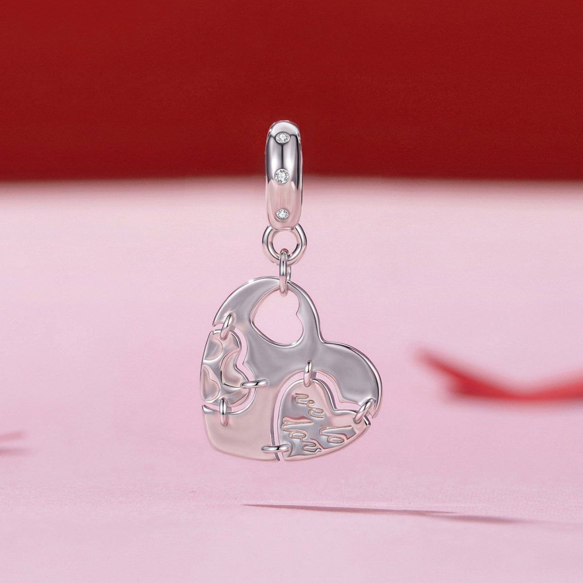Amarante Jewelry Puzzle Heart Dangle Charm