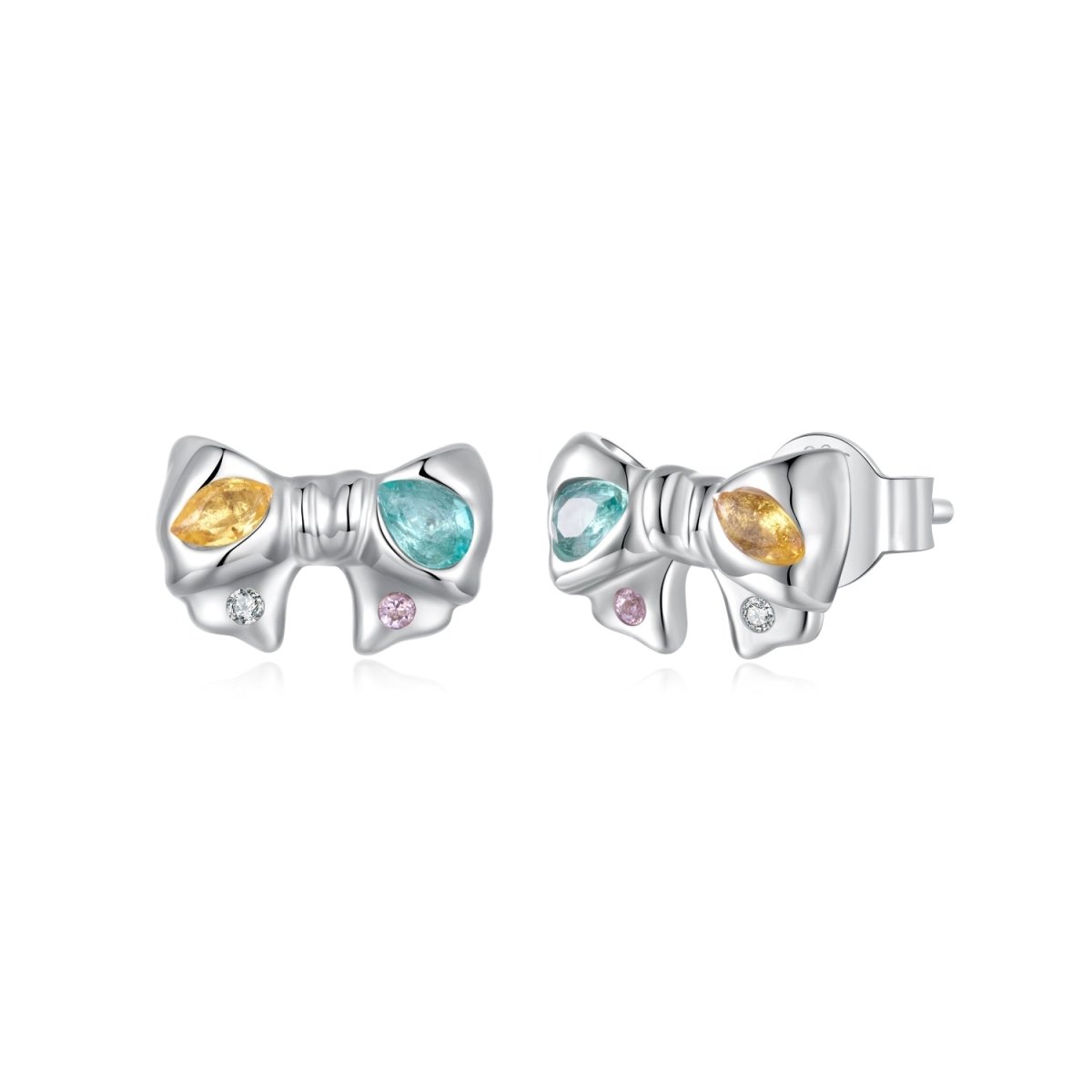 Amarante Jewelry Rainbow Bow Stud Earrings