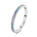 Amarante Jewelry Rainbow Crystal Stackable Ring