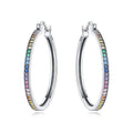 Amarante Jewelry Rainbow Gemstone Hoop Earrings