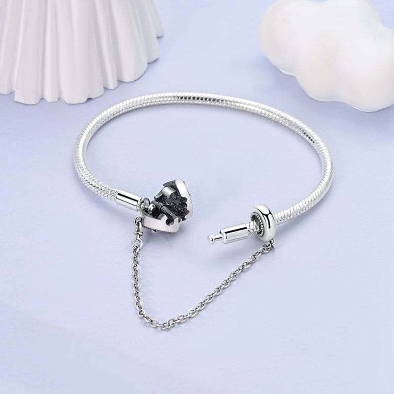 Amarante Jewelry Rainbow Heart Bracelet with Safety Chain