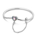 Amarante Jewelry Rainbow Heart Bracelet with Safety Chain