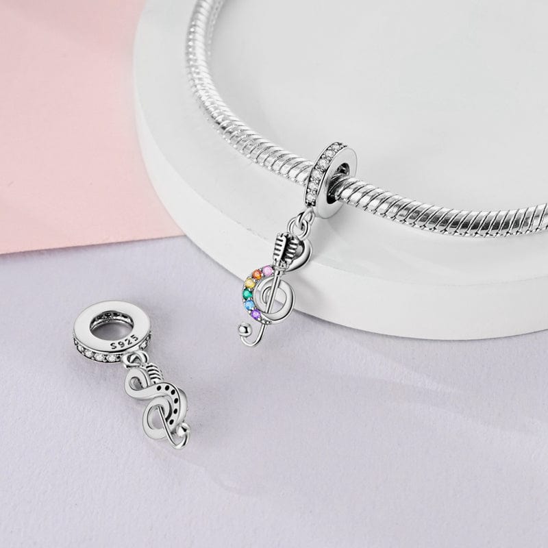 Amarante Jewelry Rainbow Music Note & Microphone Charm