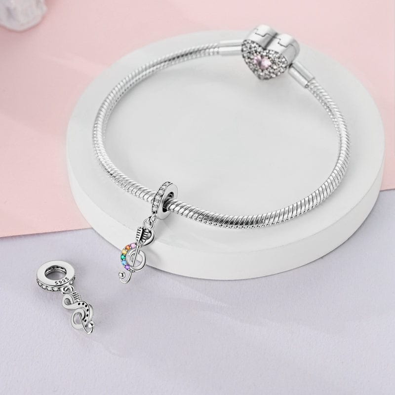 Amarante Jewelry Rainbow Music Note & Microphone Charm