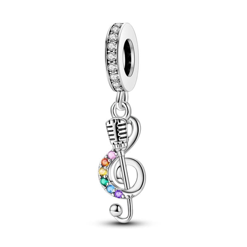 Amarante Jewelry Rainbow Music Note & Microphone Charm