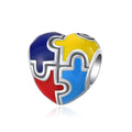 Amarante Jewelry Rainbow Puzzle Heart Charm