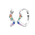 Amarante Jewelry Rainbow Wave Hoop Earrings