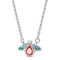 Amarante Jewelry Red & Blue Enamel Bee Necklace