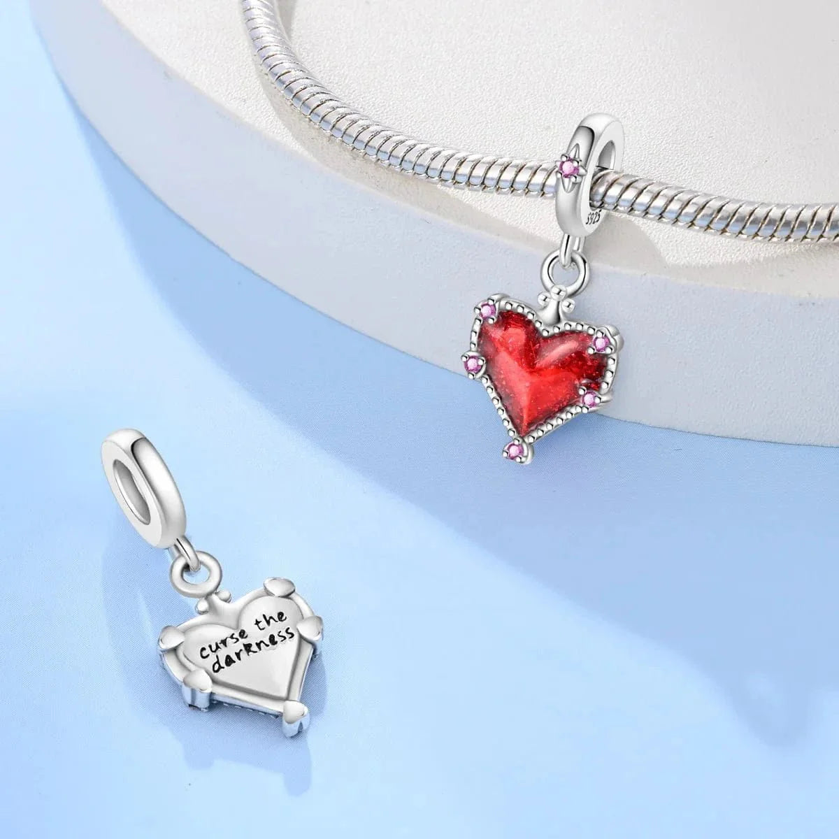 Amarante Jewelry Red Heart Dangle Charm