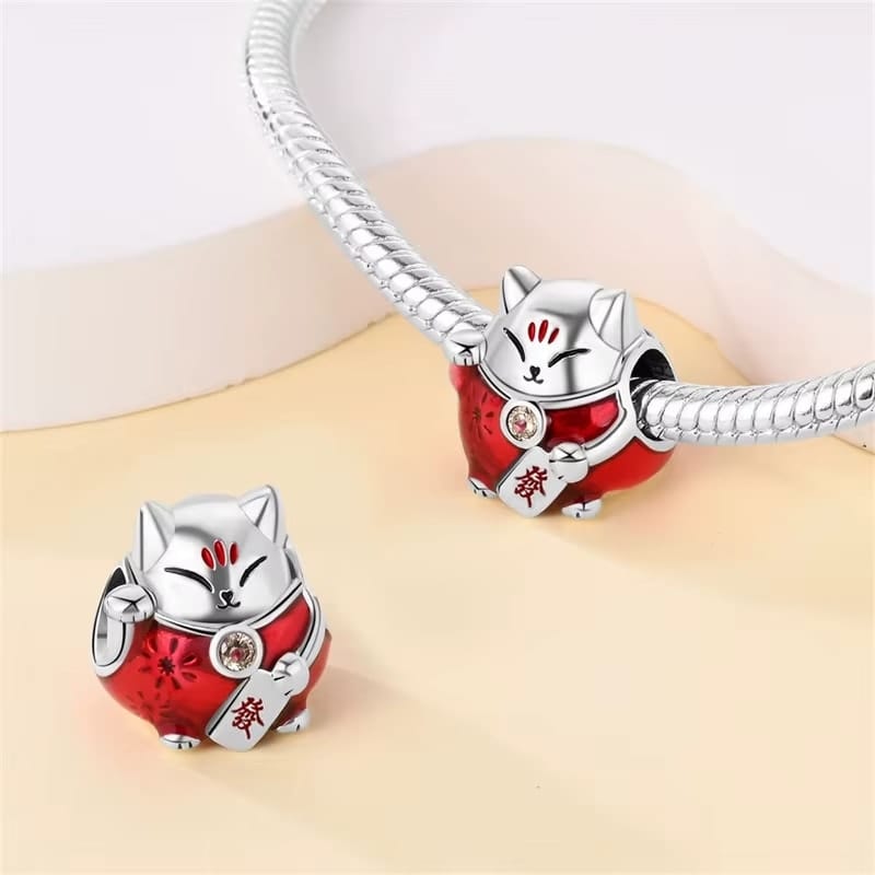 Amarante Jewelry Red Maneki Neko Charm