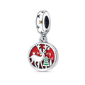 Amarante Jewelry Red Merry Christmas Reindeer Dangle Charm