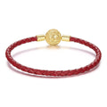 Amarante Jewelry Red Swirl Clasp Leather Charm Bracelet