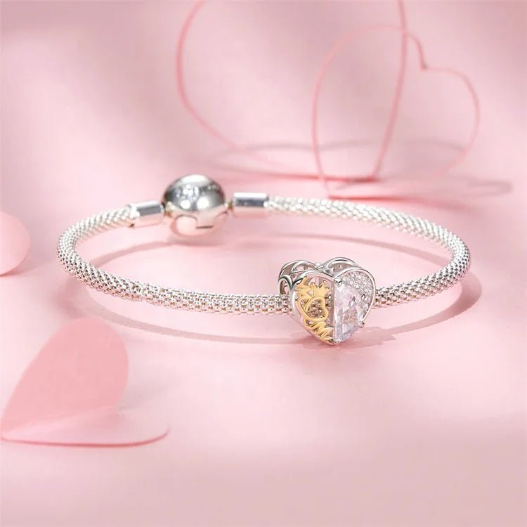 Amarante Jewelry Regal Heart with Mom Crown Charm