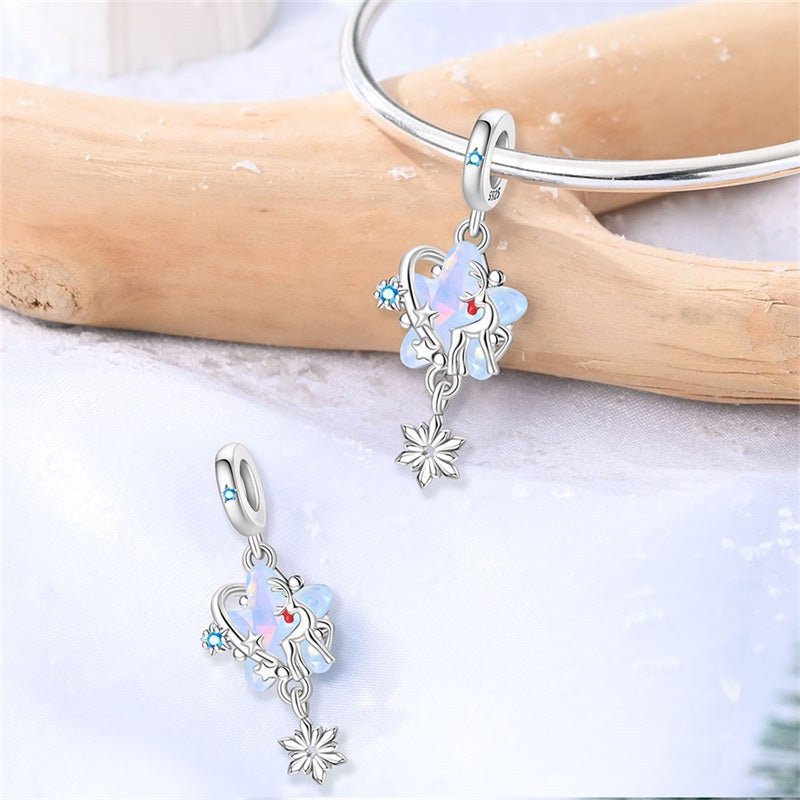 Amarante Jewelry Reindeer & Opal Star Winter Dangle Charm