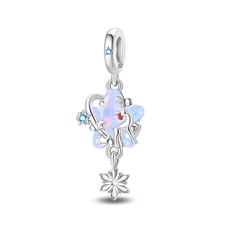 Amarante Jewelry Reindeer & Opal Star Winter Dangle Charm