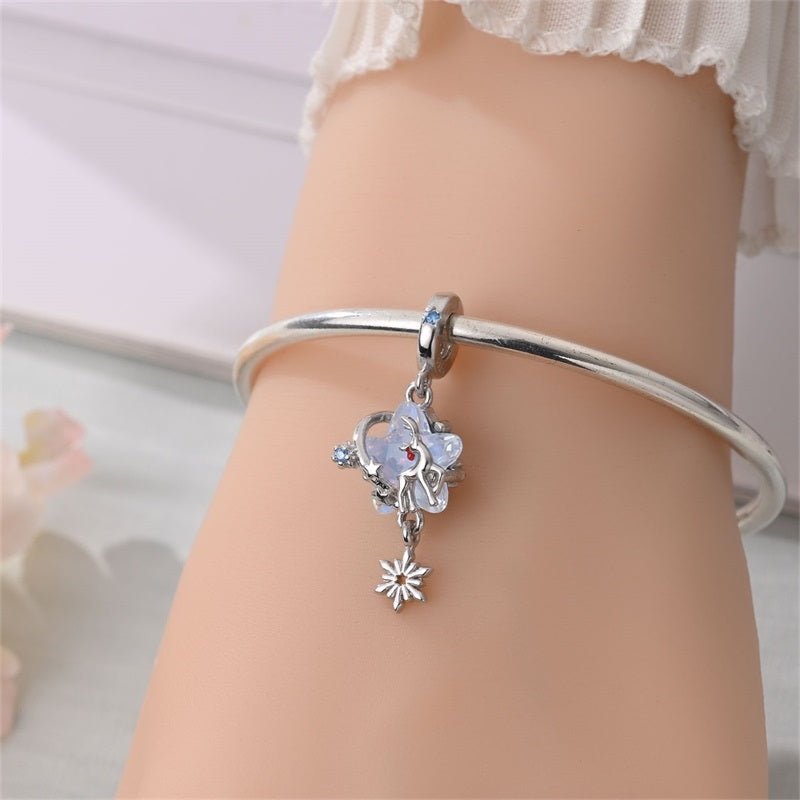Amarante Jewelry Reindeer & Opal Star Winter Dangle Charm