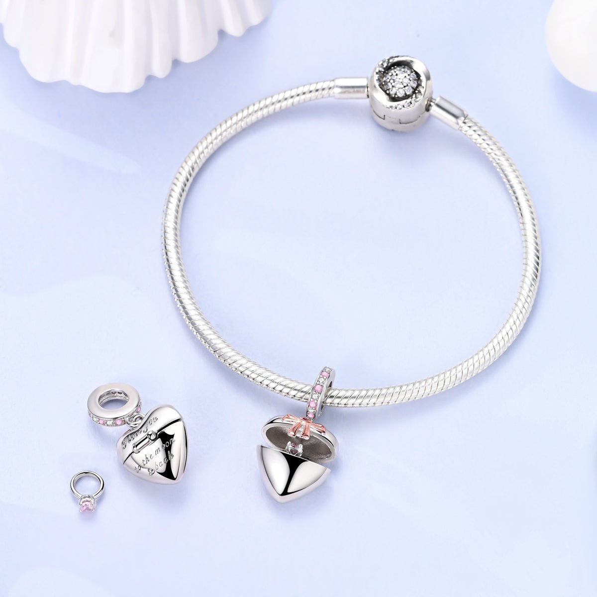 Amarante Jewelry Reveal Your Love Heart Locket Pendant Charm