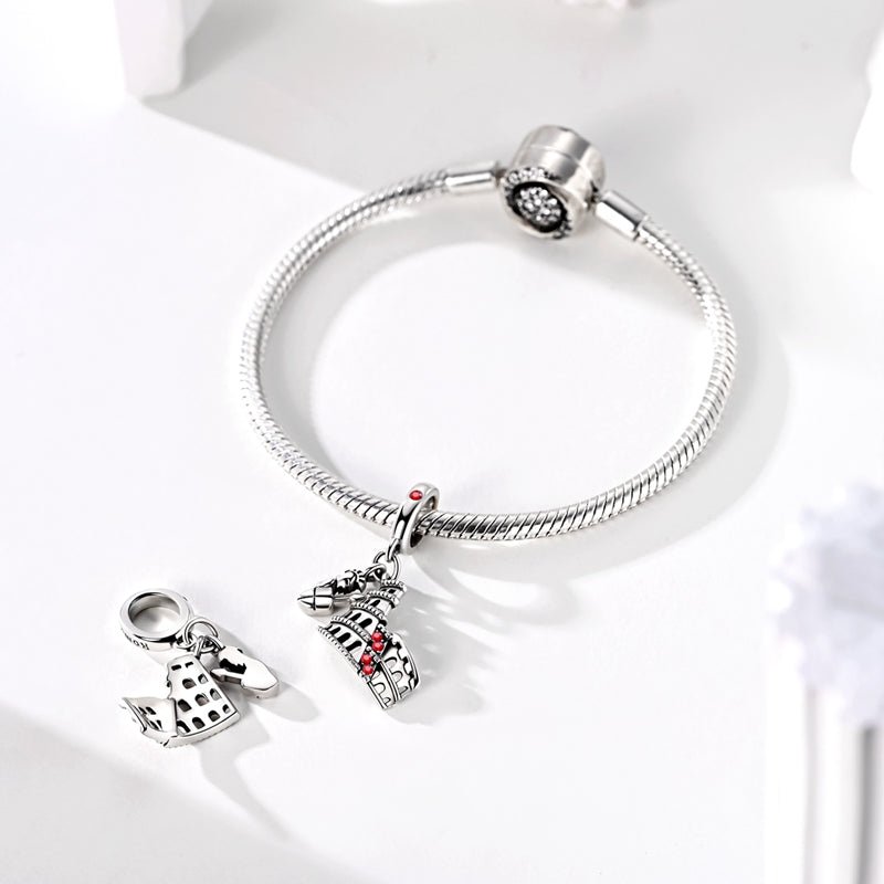 Amarante Jewelry Roman Colosseum with Gladiator Dangle Charm