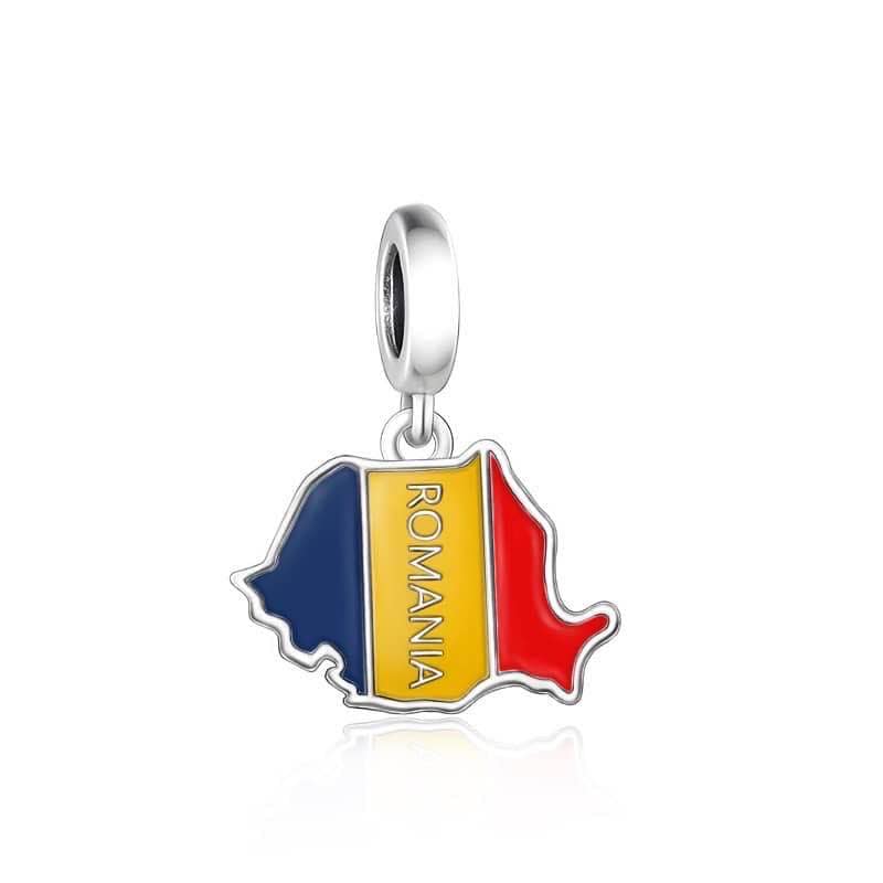 Amarante Jewelry Romania Map Dangle Charm
